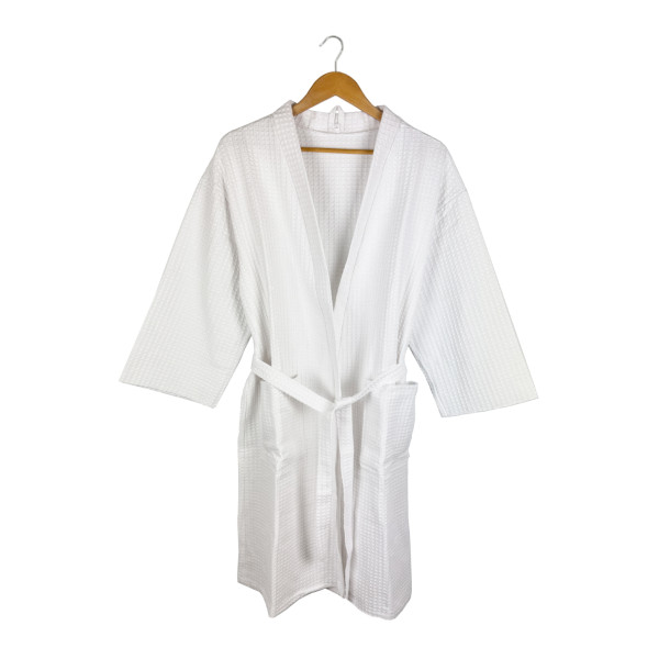 Халат вафельный белый