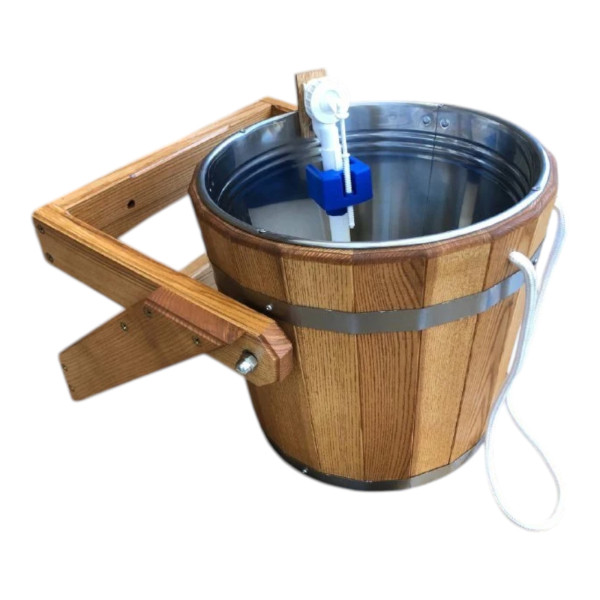 Ведро-водопад 20 л с нержавеющей вставкой, ясень Ведро-водопад 20 л с нержавеющей вставкой, ясень