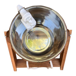 Ведро-водопад 20 л с нержавеющей вставкой, ясень