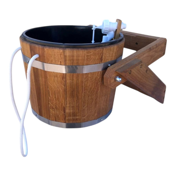 Ведро-водопад 20 л с пластиковой вставкой, ясень