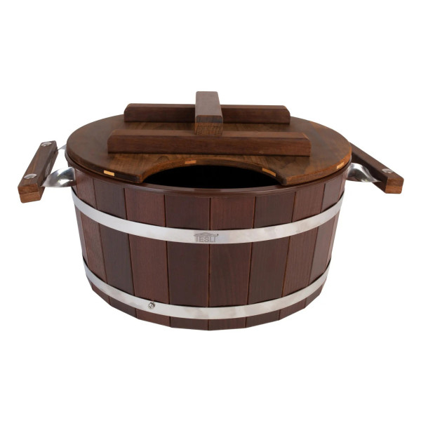 Запарник для сауны 15 л с пластиковой вставкой и крышкой, термолипа