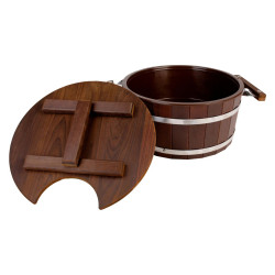 Запарник для сауны 15 л с пластиковой вставкой и крышкой, термолипа