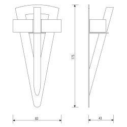 Светильник для турецкой парной Cariitti TL-100 Факел с акриловым стержнем