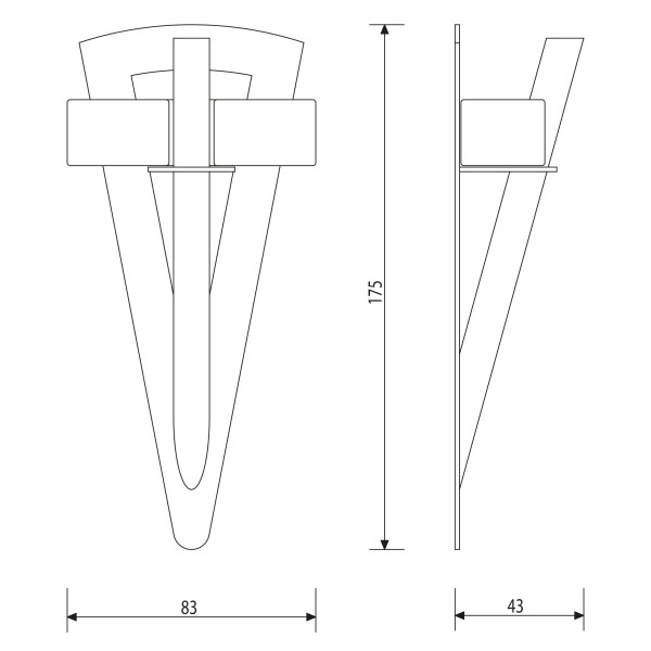 Светильник для турецкой парной Cariitti TL-100 Факел с акриловым стержнем
