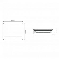 Настенный биокамин Atlantic