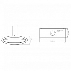 Настенный биокамин Ellipse сeiling