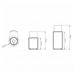 Напольный биокамин Monaco round