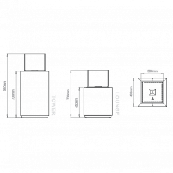 Напольный биокамин Monaсo square