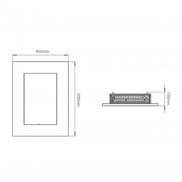 Настінний біокамін New york tower Настінний біокамін New york tower