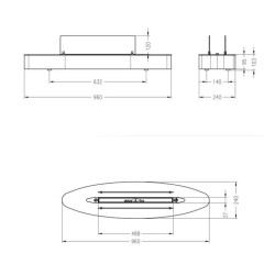 Настольный биокамин Spartherm Elipse Base
