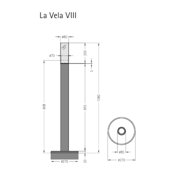 Напольный биокамин Spartherm La Vela grande