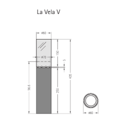 Напольный биокамин Spartherm La Vela midi