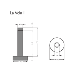 Напольный биокамин Spartherm La Vela mini