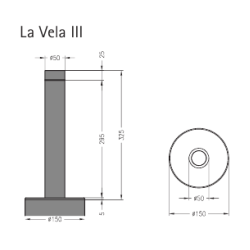 Напольный биокамин Spartherm La Vela mini