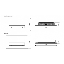 Настенный биокамин Spartherm Oxford 600