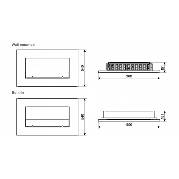 Настільний біокамін Spartherm Oxford 600