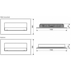 Настенный биокамин Spartherm Oxford 700