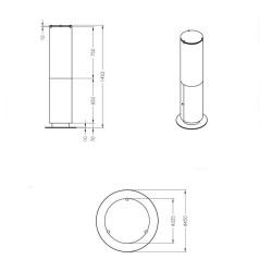 Напольный биокамин Spartherm Tower