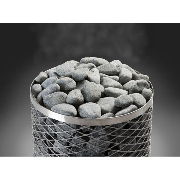 Камни для сауны Диабаз обвалованные 10-15 см / 20 кг