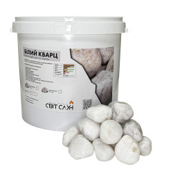 Камни для сауны Белый Кварц обвалованные 5-12 см / 10 кг