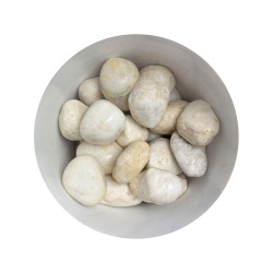 Камни для сауны Белый Кварц обвалованные 10-16 см / 25 кг