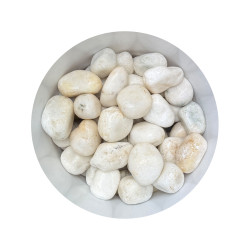 Камни для сауны Белый Кварц обвалованные 5-12 см / 10 кг