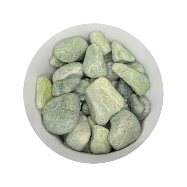 Камни для сауны Жадеит обвалованные 10-16 см / 10 кг