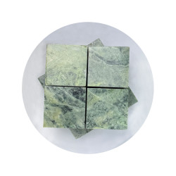 Камни для сауны Жадеит пиленые в форме куба 7x7x7 см / 10 кг