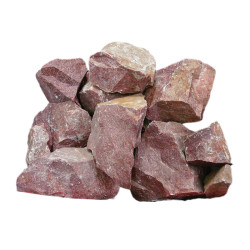 Камни для сауны Малиновый кварцит колотые >10 см / 20 кг