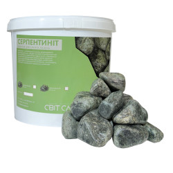 Камни для сауны Серпентинит обвалованные 4-11 см / 10 кг