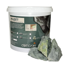 Камни для сауны Жадеит колото-пиленые 5-12 см / 10 кг