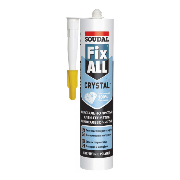 Клей-герметик Soudal Fix All Crystal, 290 ml
