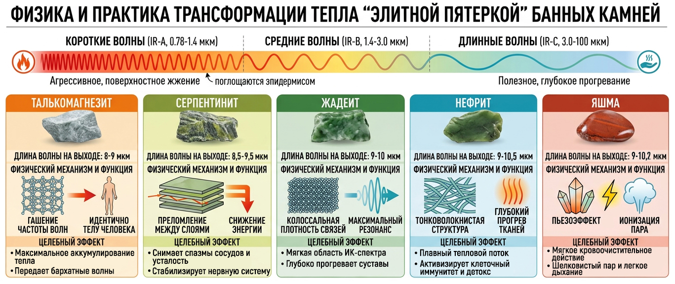 элитная пятерка камней, которые лучше всего преобразуют жесткое ик-излучение в мягкое и полезное тепло_1