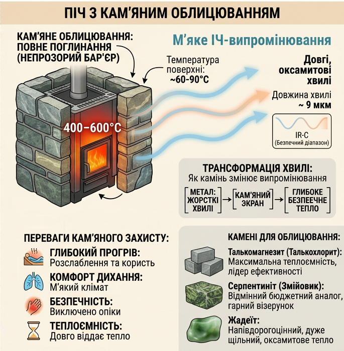 піч із кам'яним облицюванням
