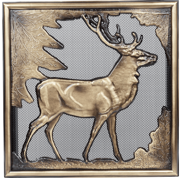 Фото вентиляционной решетки для камина в виде Оленя